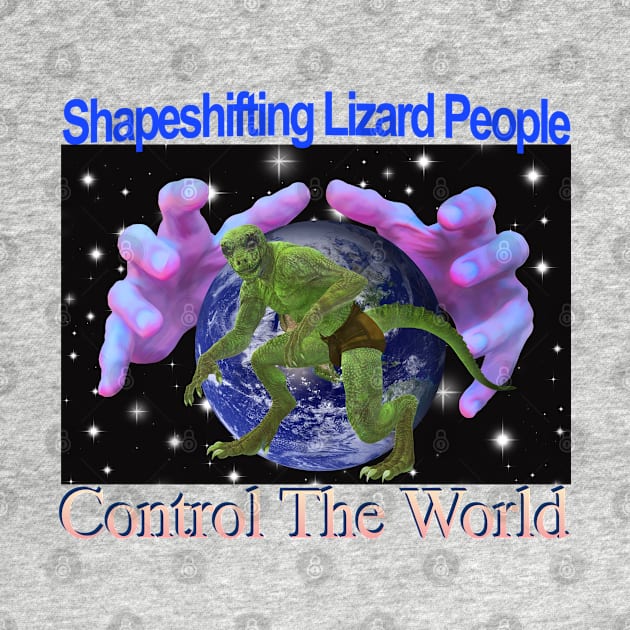 Shapeshifting Lizard People Control The World Retro Computer Design by blueversion